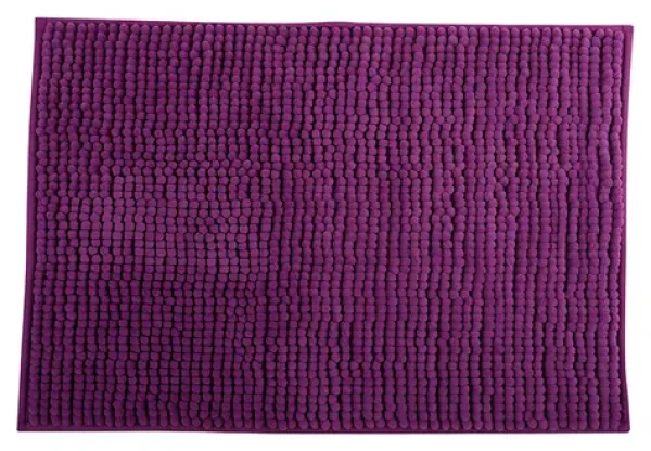 MSV CHENILLE koupelnová předložka 60 x 90 cm fialová / polyester / protiskluzová