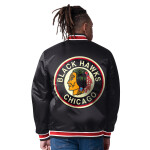 Starter Pánská Oboustranná Bunda Chicago Blackhawks The CLOSER Reversible Varsity Satin Jacket Velikost: