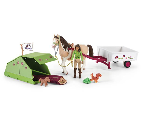 Schleich Horse Club 42533 Sarah s koníkem a zvířátky kempují