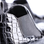 Kožené boty z hadí kůže Rieker W R474 černé 39