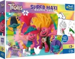 Trefl - Puzzle - Oboustranné puzzle Trollové 3: Šťastný Trollí den SUPER MAXI