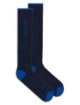 Dámské merino ponožky ICEBREAKER Wmns Merino Ski+ Medium OTC Mountain Contour, Midnavy/Lazurit/Black velikost: 41-43 (L)