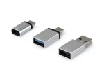 Equip stříbrná / Sada OTG adaptérů / USB-C - USB-A / USB-C - Micro-USB / USB-A - USB-C / hliník (133475)