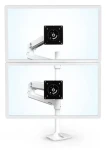 ERGOTRON LX Dual Stacking Arm Tall Pole bílá / Stolní držák pro 2 LCD / Do 40" / VESA 75x75, 100x100 (45-509-216)