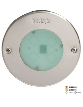 LED Světlo Hugo Lahme - Denní bílá 6000 K; 24 V; 8 LED, Ø 146 mm, bronz - odolná vůči slané vodě, pro fóliové a betonové bazény