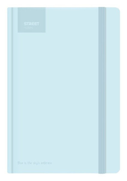 Blok A5, 100l, 80g, linkovaný - Pastel Blue s gumou