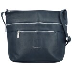 Stylová dámská koženková crossbody kabelka Olbba, tmavě modrá