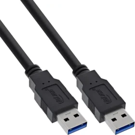 InLine černá / Propojovací kabel USB / USB-A / 5 m / 5 Gbit/s (35250)