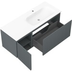 MEXEN/S - Orio koupelnová skříňka 120 cm s umyvadlem Vela pravá, 1S, 1D, grafit mat/bílá mat 91A13-12047-3-BBFF66-W23P01