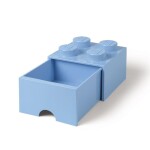 LEGO úložný box 4 s šuplíkem - světle modrá