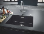 GROHE - Dřezy Kompozitní dřez K700 s odtokem, 61x46 cm, granitová černá 31655AP0