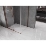 MEXEN/S - Velar L sprchový kout, posuvné dveře 120 x 100, transparent, růžové zlato 871-120-100-03-60