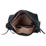 Módní dámská koženková crossbody kabelka Salah, tmavě modrá