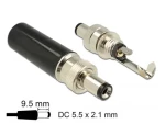 Delock Konektor DC 5.5 x 2.1 mm s délkou 9.5 mm samec (89913-D)