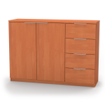 Nábytek Mikulík Komoda VARIO 5 - šedé úchytky ROZMĚR: (š/v/hl.) 100 x 86,5 x 40,5 cm