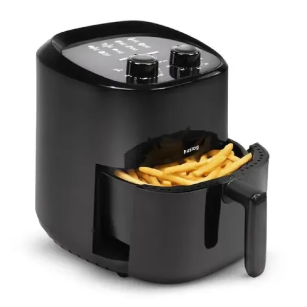 Huslog Horkovzdušná fritéza černá / Horkovzdušná fritéza / 1400 W / 3,5 l / 80-200 °C / časovač 60 min (OWN000135)