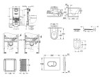GROHE - Rapid SLX Set předstěnové instalace, klozetu, sedátka SoftClose a tlačítka Arena Cosmopolitan, alpská bílá SANI11BB3116