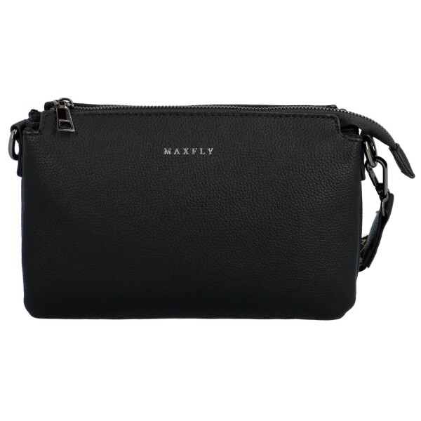 Trendy koženková dámská crossbody kabelka Carisa, černá