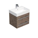 Koupelnová skříňka s umyvadlem SAT Cube Way 60x53x46 cm dub Wellington mat CUBE46602DWSAT CUBE46602DWSAT