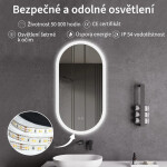 CERANO - Koupelnové LED zrcadlo Toro - 45x90 CER-8050BD79953