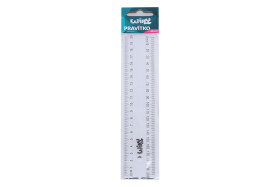 Pravítko 20 cm transparent