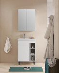 Koupelnová skříňka s umyvadlem Naturel Lucca 59x70x45 cm bílá lesk LUCCA60W LUCCA60W