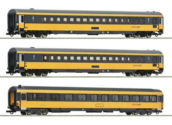 Roco 6200082 Sada 3 ks osobních vagónů RegioJet VI