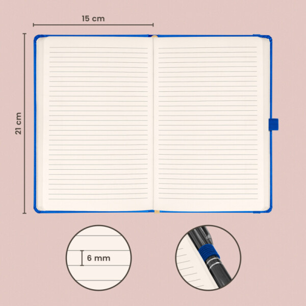 Notes Aprint modrý linkovaný