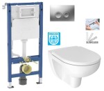 GEBERIT DuofixBasic s matným tlačítkem DELTA21 + WC JIKA LYRA PLUS RIMLESS + SEDÁTKO DURAPLAST SLOWCLOSE 458.103.00.2 21MA LY2