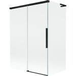 MEXEN/S - Rox L vanová zástěna 2-křídlová posuvná 120 + 70 x 150, transparent, černá 8C9L-120-070-70-00
