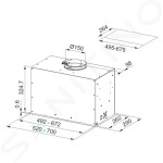 FRANKE - Maris Vestavný odsavač par FBFE WH MATT A70, šířka 70 cm, matná bílá 305.0665.367