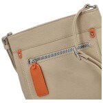 Stylová dámská koženková crossbody kabelka Walida, khaki
