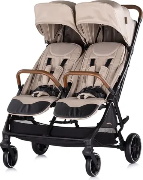 CHIPOLINO Kočárek pro dvojčata sportovní Twinity Tiramisu (KBTT02502TR)