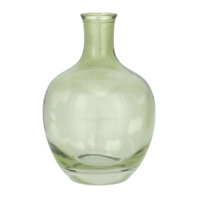 GREEN GATE Skleněná váza Pale Green 11 cm, zelená barva, sklo