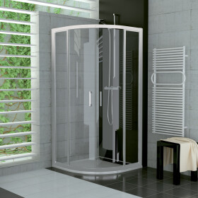 SanSwiss TER550900107 Sprchový kout čtvrtkruhový 90×90 cm, matný elox/sklo