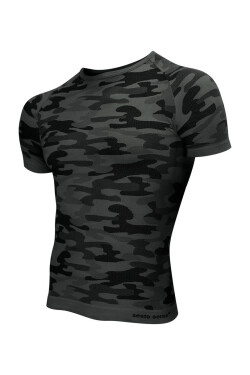 Sesto Senso Man Camouflage Funkční košile s krátkým rukávem Graphite XXL