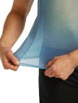 ICEBREAKER Mens Mer 75 Cool-Lite Feather SS Crewe AOP, Atlan/Flintblue/Seagl/Aop velikost: XL
