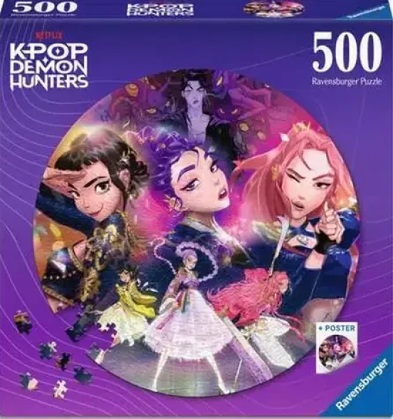 Ravensburger Kruhové puzzle: K-pop: Lovkyně démonů 500 dílků