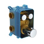 Mereo Termostatická podomítková tlačítková baterie - 2-cestná - bez krytu CB60101TAB