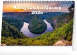 Kalendář 2025 stolní: Krásy Čech Moravy,