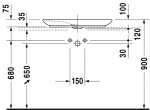 DURAVIT - Puravida Umyvadlová mísa bez přepadu, 70x42 cm, bílá 0370700000