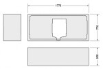 DURAVIT - Příslušenství Podpora pro vanu D-Code, 1800x800 mm 790475000000000