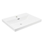 Nábytkové umyvadlo SAT B-Way 61x46,5 cm bílá matná otvor pro baterii uprostřed SATBW6046MW SATBW6046MW