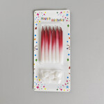 Dortové svíčky HARMONY červeno-bílá 6ks