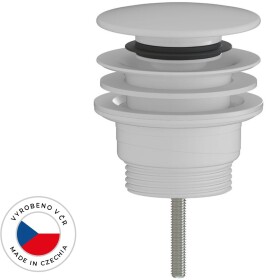 CERANO Umyvadlová výpusť - 5/4“ click-clack - univerzální - plast - bílá matná