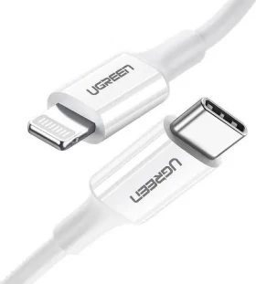 Ugreen US171 Kabel USB-C (M) - Lightning (M) 0,25 m bílá / 3A (60746)