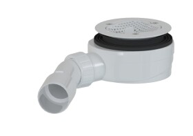 Sifon ke sprchové vaničce SAT Project 90 mm bílá plast SATESLIM90BS SATESLIM90BS