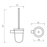 Nimco Bormo chrom toaletní wc kartáč BR 11094WN-26 BR 11094WN-26