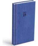 Diář 2027 D802 PU modrý 90x170mm