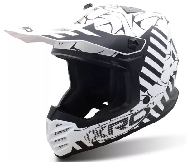 Dětská motokrosová helma Xrc MX Jasper Youth 2.0 black/white - YL / bílá